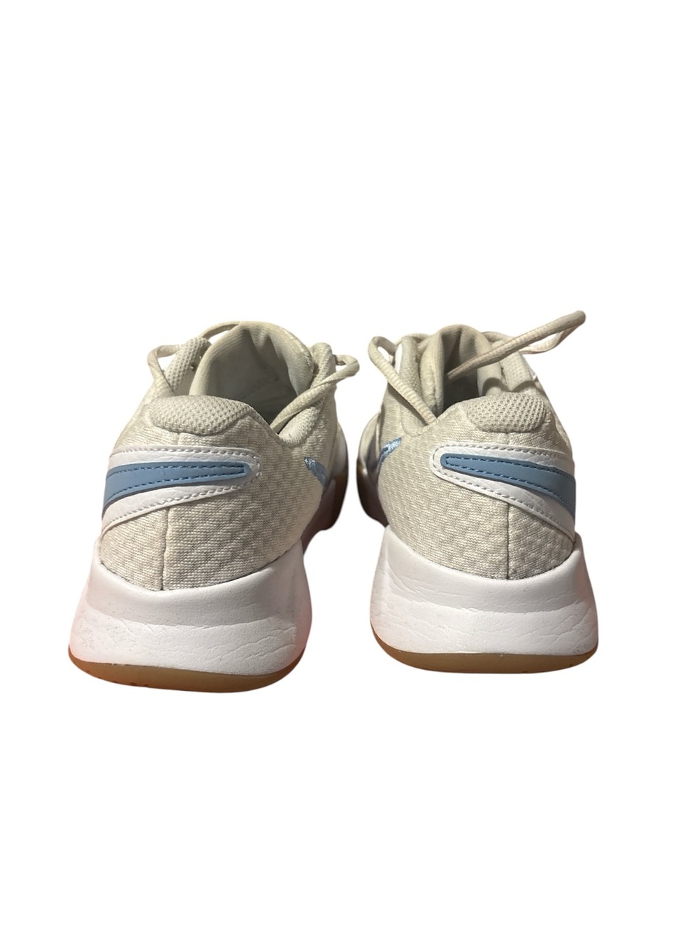 Nike White Sneakers with Light Blue Swoosh and Gum Accents - Picture 3 of 5